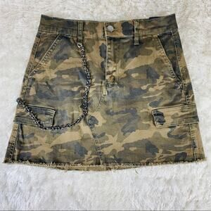 Camouflage Cargo Pocket Mini Skirt Small